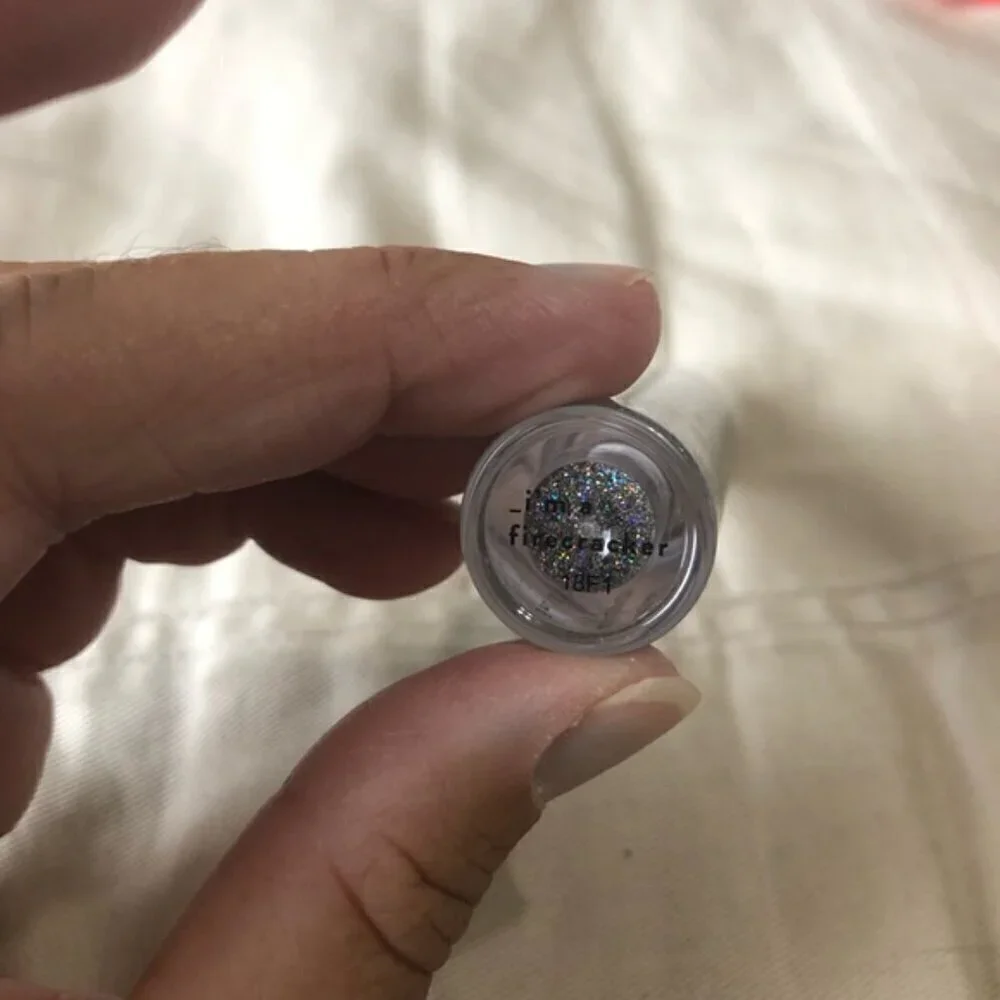 INCredible GLITTERGASM Glitter Lip Topper, I'm a Firecracker silver